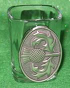 Celtic Shot Glass 2oz Scottish Thistle