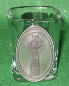 Celtic Ireland Shot Glass 2oz. Irish Celtic Cross