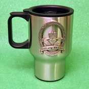 Celtic Ireland Irish Claddagh Nolliag Stainless Steel Travel Mug