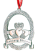 Celtic Ireland Irish Shamrock Christmas Ornament Nolliag Shona