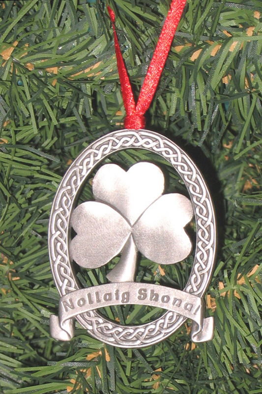 Celtic Ireland Irish Shamrock Christmas Ornament Nolliag Shona OS1