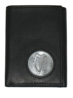 Celtic Ireland Trifold Wallet with Brian Boru Harp Emblem