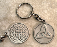 Eternity Knot Pewter Keychain