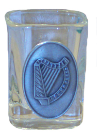 Celtic Shot Glass Harp Design in Fine Pewter