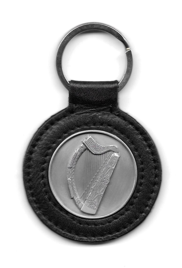 Harp Leather Keychain