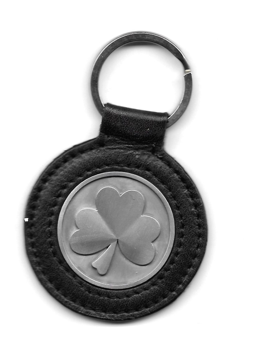 Shamrock Leather Keychain